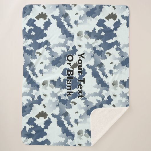 Couverture Sherpa Fractal Winter Camouflage (Devant)