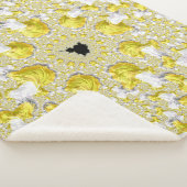 Couverture Sherpa Fractale dorée abstraite (3/4)