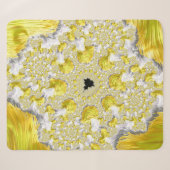 Couverture Sherpa Fractale dorée abstraite (Devant (Horizontal))