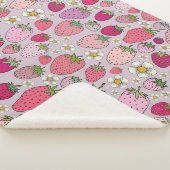 Couverture Sherpa Fraise Été Motif sans couture (3/4)