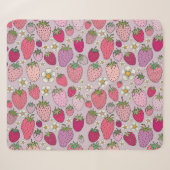 Couverture Sherpa Fraise Été Motif sans couture (Devant (Horizontal))