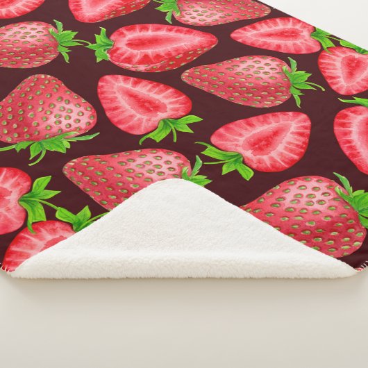 Couverture Sherpa Fraises (3/4)