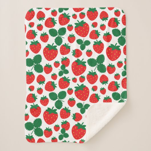 Couverture Sherpa Fraises (Devant)