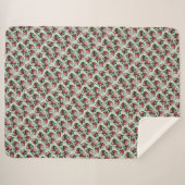 Couverture Sherpa fraises motifs aux fraises (Devant (Horizontal))