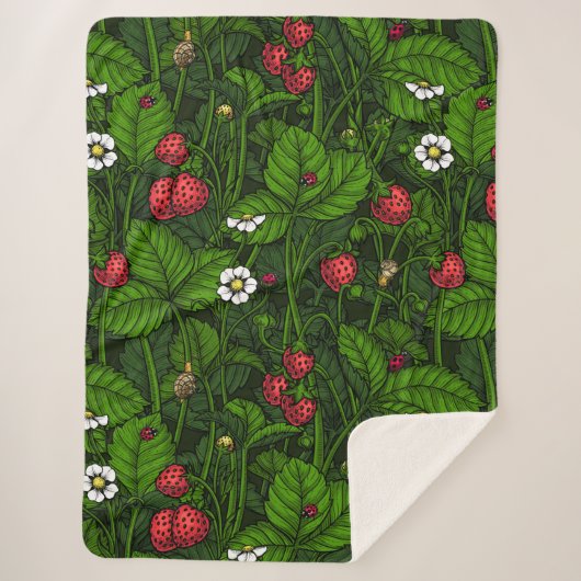 Couverture Sherpa Fraises sauvages (Devant)