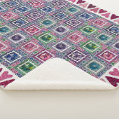 Couverture Sherpa Framed Hearts Patchwork Fleece Blanket (3/4)