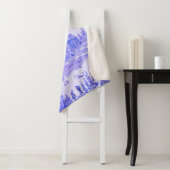 Couverture Sherpa Français Bleu Blanc Toile Chinoiserie Style Rustiq (En situation)