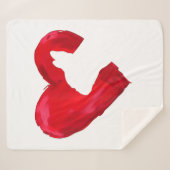 Couverture Sherpa Français Bulldog Heart Valentines Amoureux des chi (Devant (Horizontal))