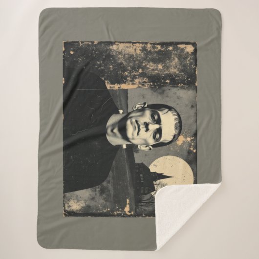 Couverture Sherpa Frankenstein Monster Halloween (Devant)