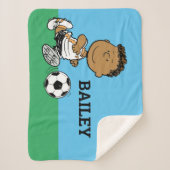 Couverture Sherpa Franklin Jouer Au Football (Devant)