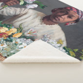 Couverture Sherpa Frédéric Bazille - Jeune femme aux pivoines (3/4)