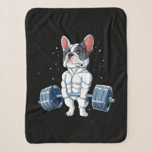 Couverture Sherpa French Bulldog Poids Funny Deadlift Gym