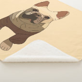 Couverture Sherpa French Bulldog, Soft Peach (3/4)