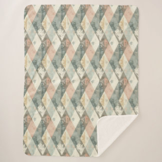 Couverture Sherpa French Retro Harlequin Sherpa Blanket