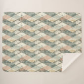 Couverture Sherpa French Retro Harlequin Sherpa Blanket (Devant (Horizontal))