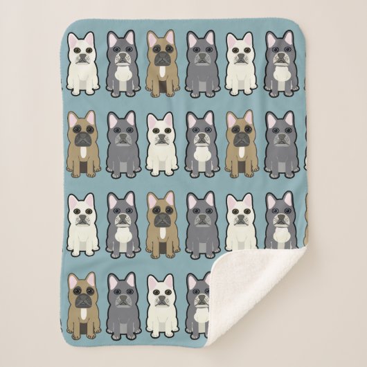 Couverture Sherpa Frenchie Friends (Devant)