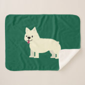 Couverture Sherpa Frenchie Lover Green (Devant (Horizontal))