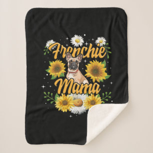 Couverture Sherpa Frenchie Mama French Buldog Sunflower