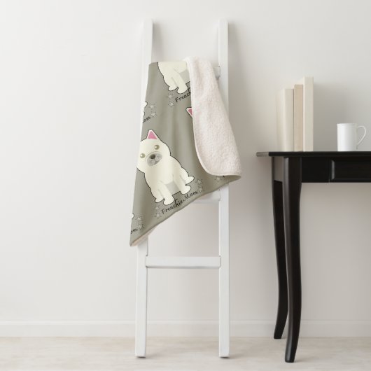 Couverture Sherpa Frenchie Mom (En situation)