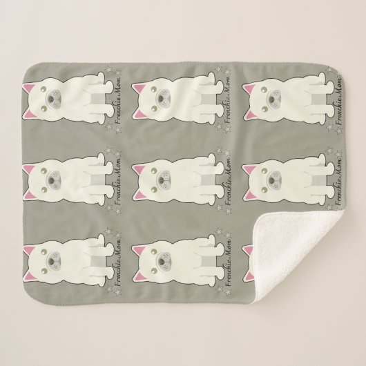 Couverture Sherpa Frenchie Mom (Devant (Horizontal))