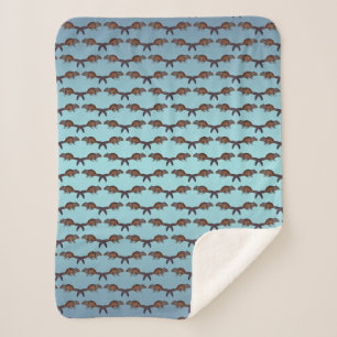 Couverture Sherpa Frénésie de Tamia (Mélange Bleu