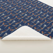 Couverture Sherpa Frénésie d'Écureuil (Navy) (3/4)