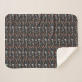 Couverture Sherpa Frénésie Écureuil (Gris) (Devant (Horizontal))