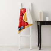 Couverture Sherpa Fresh Bounty: Vibrant Fruit Harvest Design  (En situation)