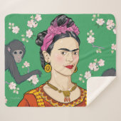 Couverture Sherpa Frida Kahlo Monkey Graphic (Devant (Horizontal))