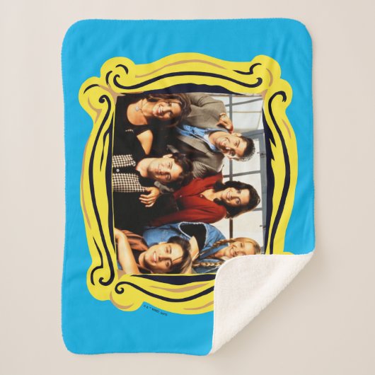 Couverture Sherpa FRIENDS™ | Cast assis dans l'appartement de Monica (Devant)