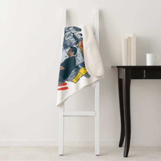 Couverture Sherpa FRIENDS™ | Chandler & Joey - Best Buds (En situation)