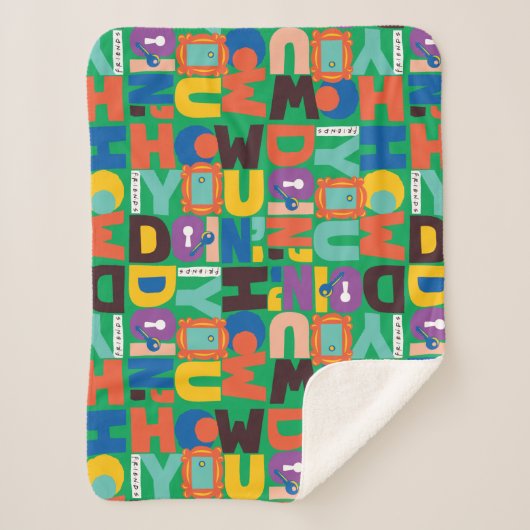 Couverture Sherpa FRIENDS™ | Comment vas-tu Design Vibrant (Devant)