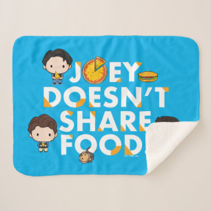 Couverture Sherpa FRIENDS™ Joey ne partage pas de nourriture Chi