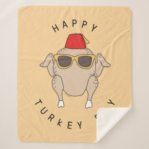 Couverture Sherpa FRIENDS™ Joyeuse fête de la dinde