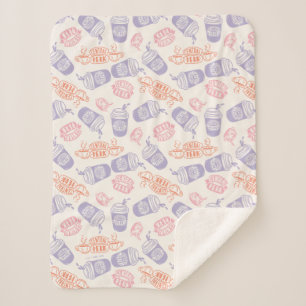 Couverture Sherpa FRIENDS™   Pastel Central Perk Pattern