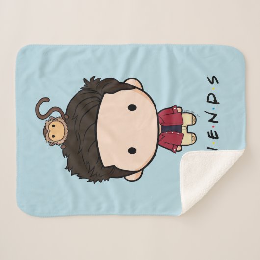 Couverture Sherpa FRIENDS™ | Ross Chibi (Devant (Horizontal))