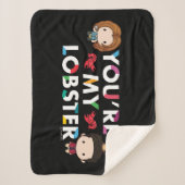 Couverture Sherpa FRIENDS™ | Ross & Rachel Lobster Chibi (Devant)