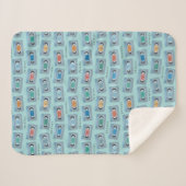 Couverture Sherpa FRIENDS™ | The One With Video Tape Pattern (Devant (Horizontal))