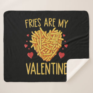 Couverture Sherpa Frites Sont Mon Valentin