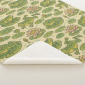 Couverture Sherpa Frog Lili pads Art Nénuphar (3/4)
