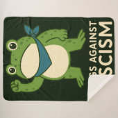 Couverture Sherpa Frogs Against Fascism Portland Frog Protest (Devant (Horizontal))