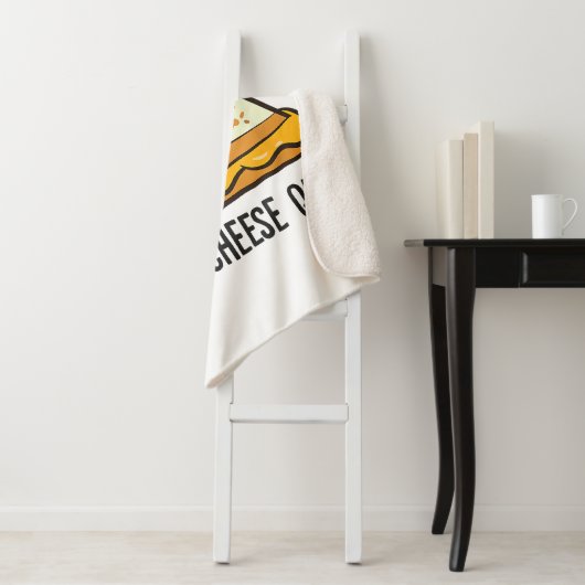 Couverture Sherpa Fromage Grillé Queen Funny Fromage Grillé (En situation)