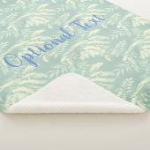 Couverture Sherpa Fronds de fougères botaniques (3/4)