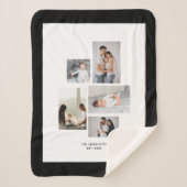 Couverture Sherpa Frontière de noir de nom de famille de collage de (Devant)