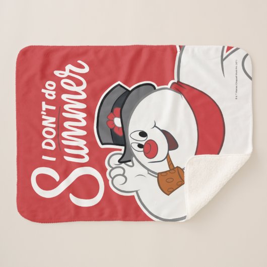 Couverture Sherpa Frosty the Snowman™ | Je ne fais pas l'été (Devant (Horizontal))