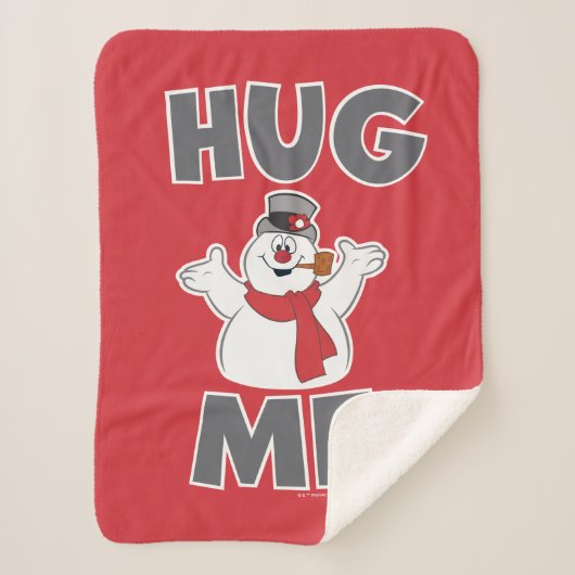 Couverture Sherpa Frosty the Snowman™ | Me serrer dans mes bras (Devant)