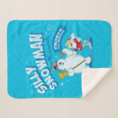 Couverture Sherpa Frosty the Snowman™ | "Silly Snowman" (Devant (Horizontal))