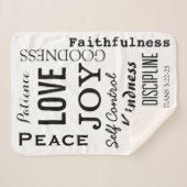 Couverture Sherpa Fruit Chrétien De L'Esprit, Galates 5:22-23 (Devant (Horizontal))