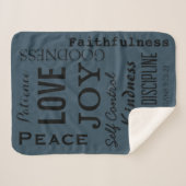 Couverture Sherpa Fruit Chrétien De L'Esprit, Galates 5:22-23 (Devant (Horizontal))