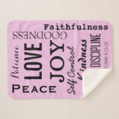 Couverture Sherpa Fruit Chrétien De L'Esprit, Galates 5:22-23 (Devant (Horizontal))